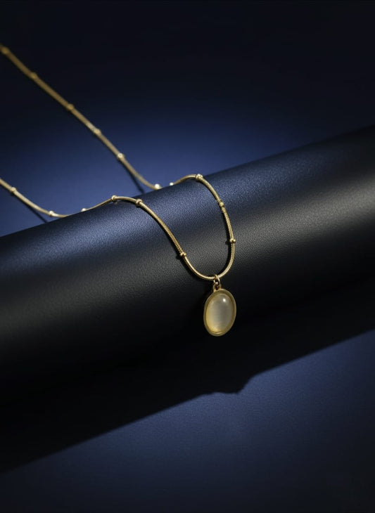 Vintage Trapezium Necklace Ball Chain For Women