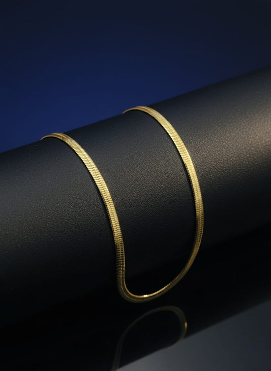 Golden Snake Plan Chain For Women