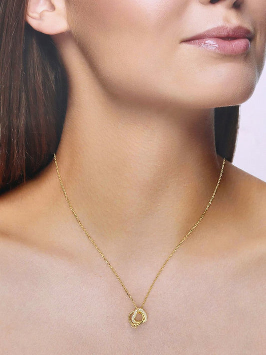 Elvi Ring Heart Hold Necklace For Women