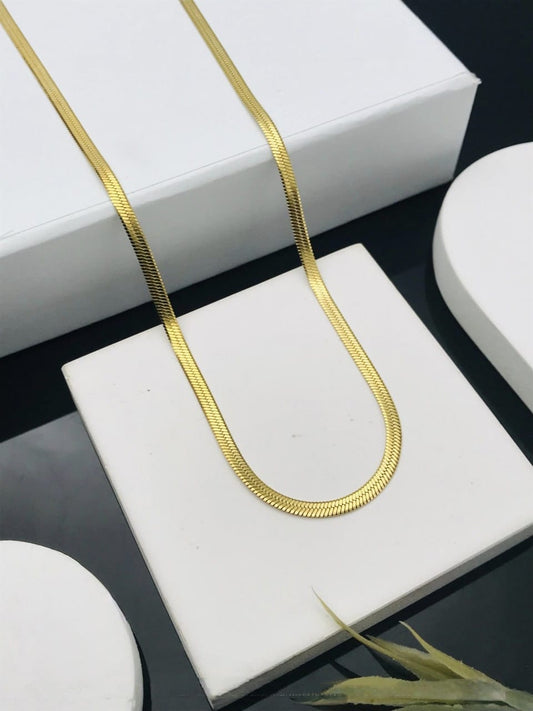 Golden Snake Plan Chain For Women